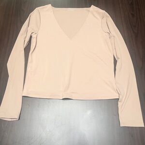 Old Navy Women's Beige Long Sleeve Tee
